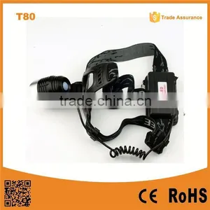 T80 Multifunction High Power Led Headlamp 10w Xml t6 Rechargeable 400 Lumen Headlamp Headlight thumbnail-1