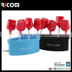 4 Port Usb Rose Design Hub thumbnail-4