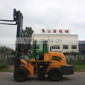 CHINA TOP Brand New Terrian Forklift C4000 With Chinese Engine thumbnail-2
