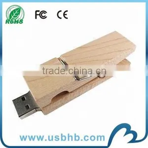 New Product Clamp Usb Memory Disk/ Convenient Usb Memory Disk /wooden Usb Memory Disk for Christmas Gift thumbnail-1