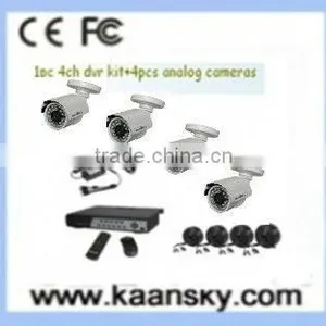 Lowest Price 4 Pcs 1/3 Sony Ccd 420tvl Cameras and 1 pc H.264 4ch Dvr Camera Dvr Kits thumbnail-1