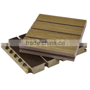 Groove Wood Wall Acoustic Fire Resistant Board Ffor Sound Absoprtion thumbnail-4
