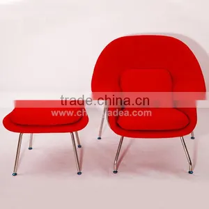 Saarinen Womb Lounge Chair and Ottoman thumbnail-3