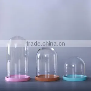Small Glass Dome With Colorful Base thumbnail-1