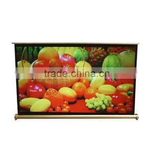 New Golden Tone H50 50 Inch 4:3 Manual Projection Screen for Office Training Meeting Home Theater Display thumbnail-1