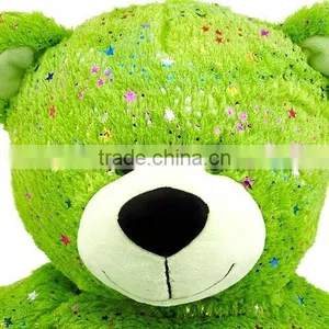 Plush Teddy Bear With Glitter Fabric Kids Toys Promo Toys Chubby Bear thumbnail-3