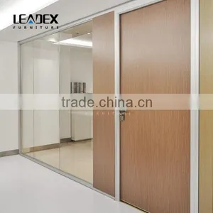 Clear Tempered Full High Partition Office Glass Doors With MFC thumbnail-1