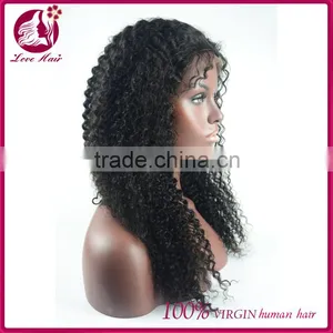 Unprocessed Elastic Band European Hair Glueless Full Lace Wig Great Lengths Hair Wigs Human Jerry Curl Hair Wigs thumbnail-3