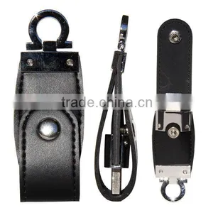 Flash Drive Leather Usb Stick, Pen Drive Leather Usb 8gb, Leather Usb Flash Drive With Keyring thumbnail-1