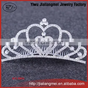 Korean Fashion Love Crown Bride Crown Alloy Rhinestone Hair Comb Hair Accessories Jewelry Factory Outlets thumbnail-1
