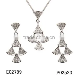 Zircon Jewelry Set&Zircon Silver Necklace/Earring Set Made With Gemstone Jewelry Elements thumbnail-6