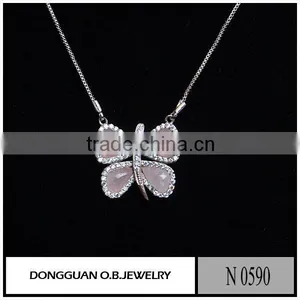 2016 Fashion Cycle Butterfly Shape Natural Stone Necklace thumbnail-1