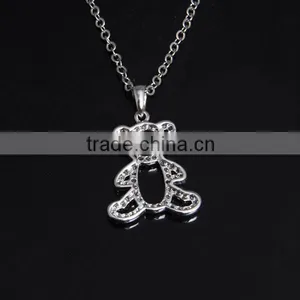 Silver Plated Diamond Pendant/clear Zircon Pendant/fashion Custom Pendant thumbnail-2