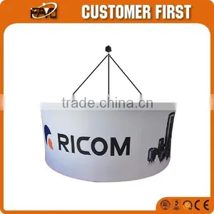 Circular Trade Show Welcome Hanging Banner, Ceiling Hanging Banner thumbnail-1