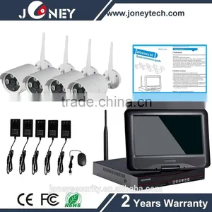 1.3MP IP Camera 4ch Wireless All in One NVR 10 Inch Monitor Wifi Nvr Kit thumbnail-1
