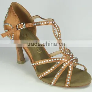 Suphini Spain Hot Sale Latin Ballroom Dance Shoes With Crystal thumbnail-1