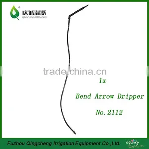 Plastic Drip Irrigation One Branch Bend Arrow Dripper + Connect Tube thumbnail-1