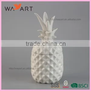 Wholesale White Ceramic Pineapple Cookie Jar thumbnail-1