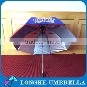 2 Fold 30" Radius Polyester With Sliver Coating Auto Open Advertising Golf Umbrella for Promotion thumbnail-1
