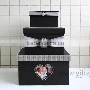 Handmade Wedding Card Holder Wedding Card Box With Photo Frame for Best Widding Gifts thumbnail-1