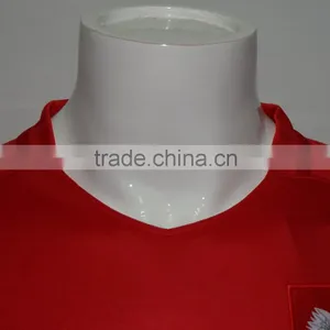 Customize a New Style Red Color Soccer Jersey Grade Original European 2016 thumbnail-4