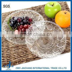 Glass Dinner Plate With Heart Design for Salad thumbnail-1
