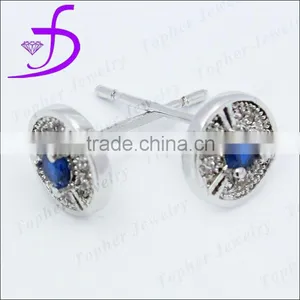 925 Sterling SilverJewelry Wholesale Sterling Silver cz Stud Earrings thumbnail-1