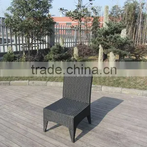 Wood Dining Table 6 Chairs Set Poly Rattan Material thumbnail-5