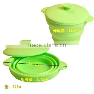 2015 Silicone Collapsible Bowl for Camping /dinner With Reasonable Price thumbnail-1