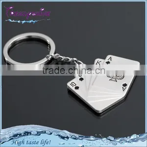 High Quality Custom Engraved Playing Cards Keychain thumbnail-1