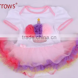 Factory Wholesale Christmas Presents Pink and Blue Tutu Christmas Pettiskirt Baby Kids Crown Pattern thumbnail-2