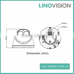 Vandal-proof 1MP Vari-focal Lens Dome 720P HDCVI Camera With 30m Smart IR thumbnail-2