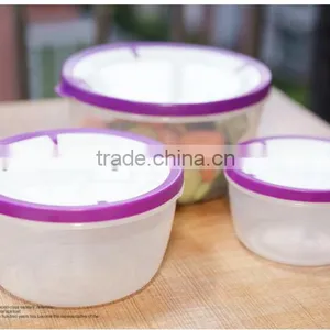 Hot Sale 3pcs Food and Fruit Storage Boxes ,plastic Storage Boxes,3 Color for Choice thumbnail-3