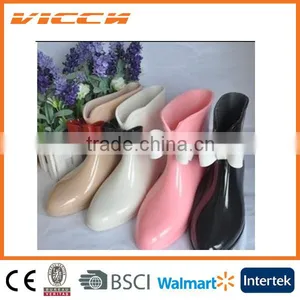 Fashion Lady Pvc Transparent Ankle Rain Boots thumbnail-1