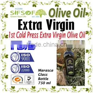 Extra Virgin Olive Oil.1st Cold Press Olive Oil. Extra Virgin Olive Oil With FDA Certifications. 750 ml Marasca Bottle Olive Oil thumbnail-1