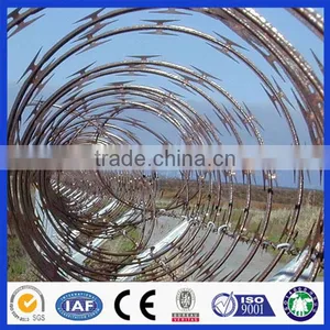 ISO 9001-2008 Professional Galvanized Concertina Razor Barbed Wire, Razor Barbed Wire, Razor Wire thumbnail-1