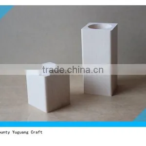 Wooden Candle Holders Set of 2 Tealight Holder for Craft Natural Wood thumbnail-3