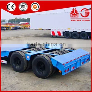 Road Transport 3 Axle Gooseneck Lowboy Semi Trailers Low Bed Trailer thumbnail-5