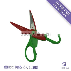 K835 Safe Colorful Plastic Coated Decorating Craft Cutting Scissors thumbnail-2