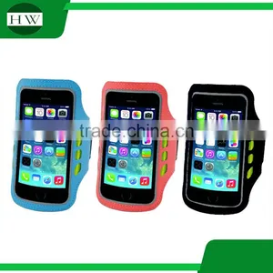 Outdoor Sport Accessories Logo Printed Luminous Armband Running Stretch Led Mobile Phone Armbag Arm Band thumbnail-3