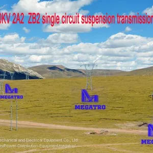 MEGATRO 220KV 2A2 ZB2 Single Circuit Suspension Transmission Tower thumbnail-2