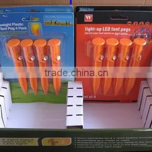 Excellent Quality Agricultural Plastic Tent Pegs/8 Inch 20cm Plastic Led Electric Lawn Stake Light/led Tent Peg Lihgt/tent Part thumbnail-1