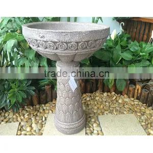 Metallic Fiber Glass Bird Bath Water Feature thumbnail-2
