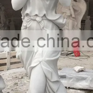 High Quality White Marble Female Garden Statue thumbnail-3