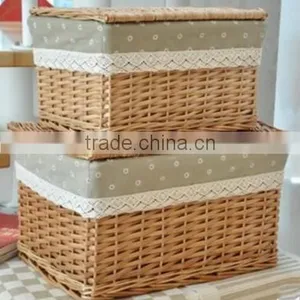Wholesale White Wicker Storage Hamper Wicker Storage Trunk thumbnail-3