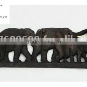 Wood Carved Elephant From Thailand thumbnail-1