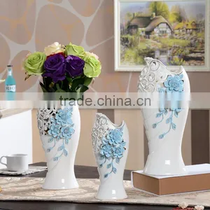 Grace Design Ceramic Vase, White Ceramic Flower Vase, Ceramic Vase With Gold Rim thumbnail-1