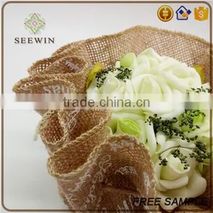 Burlap Jute Material Modern Flower Stand for Flower Decoration thumbnail-3