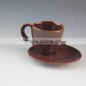 100 ml Porcelain Cup and Saucer Glazed Microwave Safety thumbnail-3