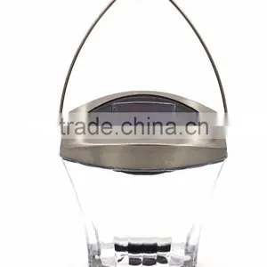 12pk 3-in-1 Stainless Steel Glass Lens Solar Garden Lawn LED Path Light thumbnail-3